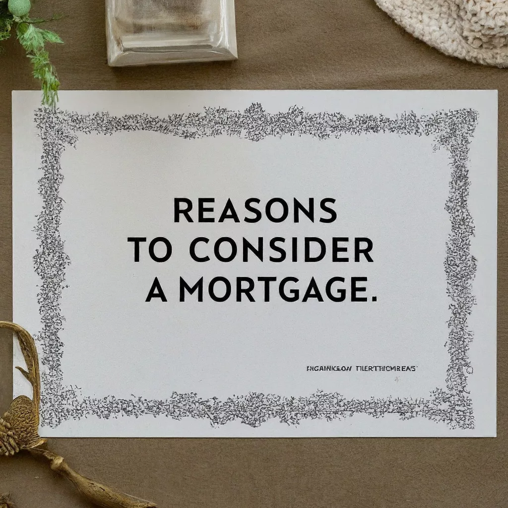 Reasons to Consider a Mortgage