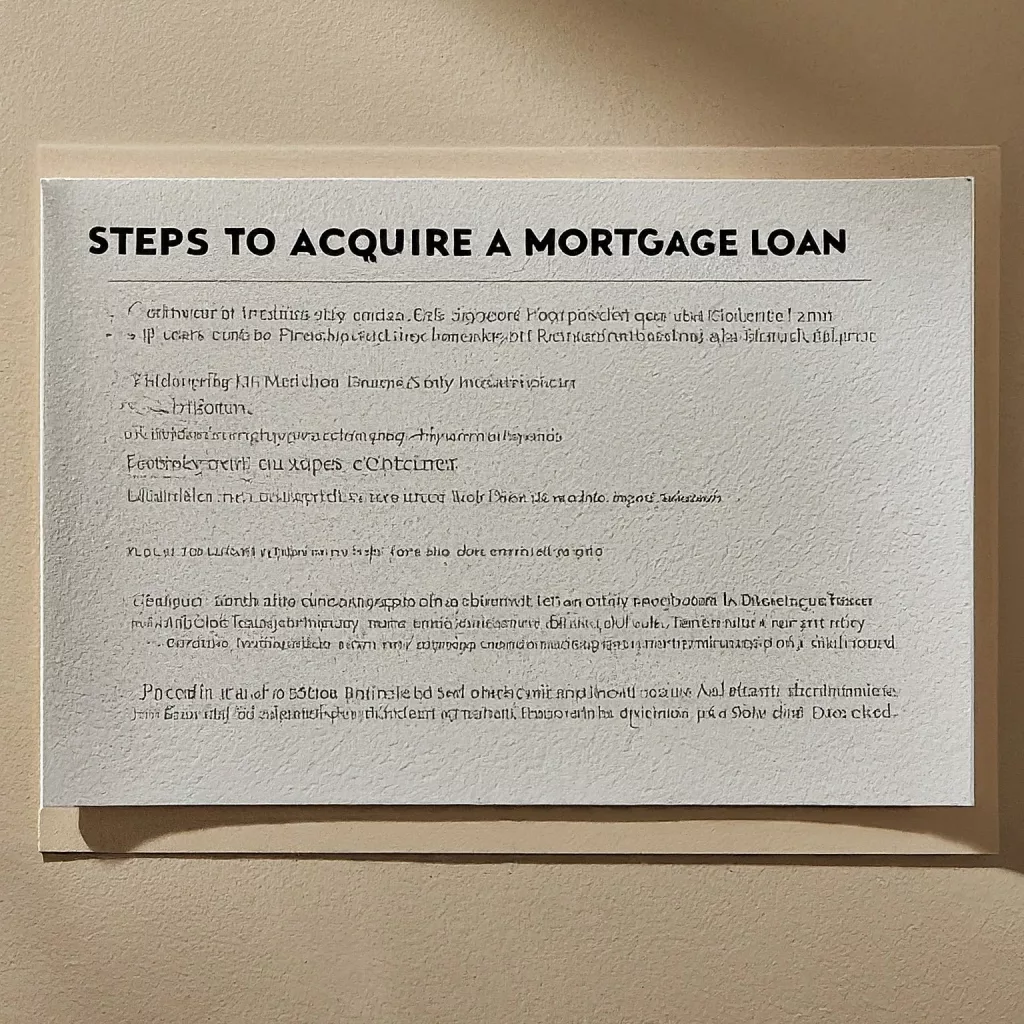 steps to acquire a mortgage loan