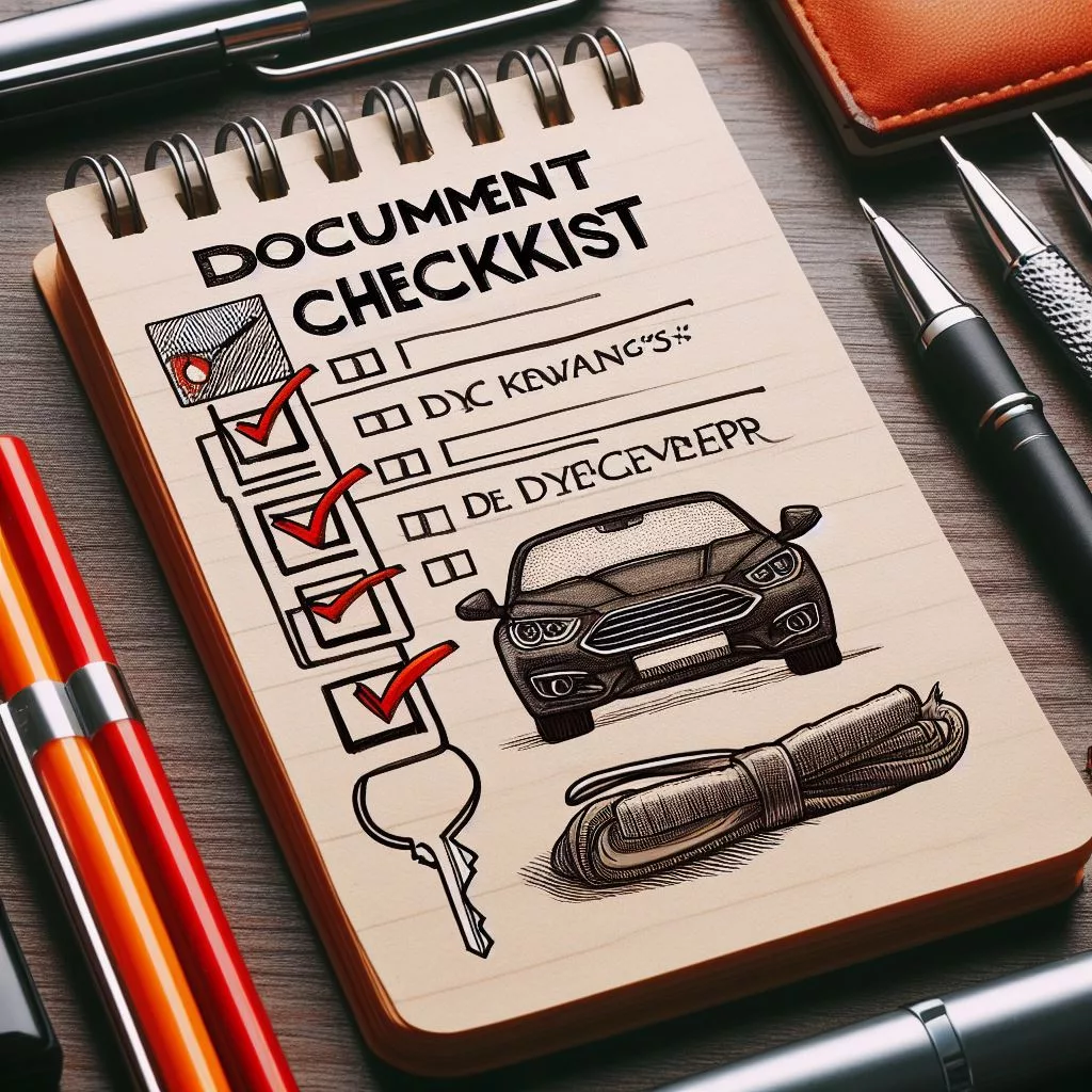 Document checklist for a new car